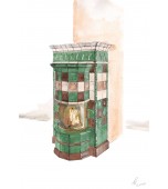 Изразцовый камин со сферической топкой.