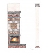 Изразцовый камин с «кракле».