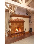 Изразцовый камин – печь в летней резиденции.