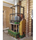 Монтаж изразцового камина с кронштейнами.