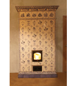 Отопительная печь с расписными сюжетными изразцами. 