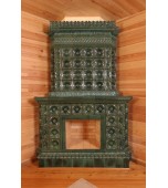 Изразцовый камин с классической компоновкой.