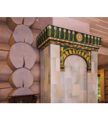 Изразцовый камин «По мотивам эскизов Поленовой Е.Д.»