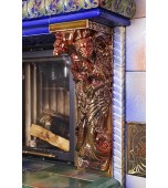 Победитель конкурса «Дизайн камина 2018» Изразцовый камин с панно «Жар птица»