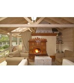 Изразцовый камин – печь в летней резиденции.