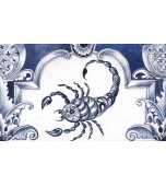 Русская печь, декорированная изразцами с сюжетами  «Знаки зодиака»      