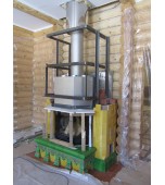 Монтаж изразцового камина с кронштейнами.