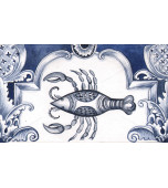 Русская печь, декорированная изразцами с сюжетами  «Знаки зодиака»      