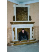 Изразцовый камин с панно «Ущелье»