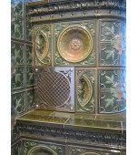 Изразцовый камин с керамическим дымоходом.