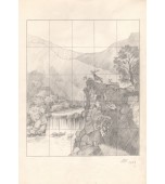 Изразцовый камин с панно «Ущелье»