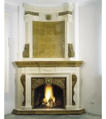 Изразцовый камин с панно «Ущелье»