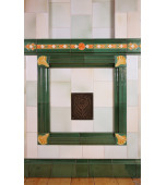 Изразцовый камин «По мотивам эскизов Поленовой Е.Д.»