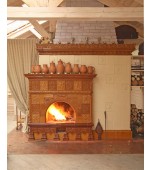 Изразцовый камин – печь в летней резиденции.