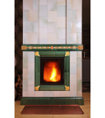 Изразцовый камин «По мотивам эскизов Поленовой Е.Д.»