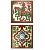 Изразцовый камин с вертикальной топкой.