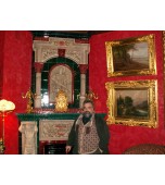 Изразцовый камин с панно «Георгий Победоносец»