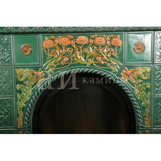 Изразцовый камин «По мотивам графики Билибина».
