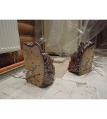 Монтаж изразцового камина с панно «жар – птица»