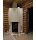 Монтаж изразцового камина с панно «жар – птица»