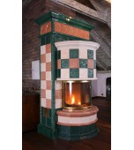 Изразцовый камин со сферической топкой.