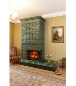 Изразцовый камин с лабрадором.