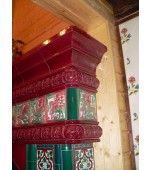 Изразцовый камин с вертикальной топкой.