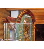 Монтаж изразцового камина с панно «жар – птица»