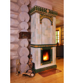 Изразцовый камин «По мотивам эскизов Поленовой Е.Д.»