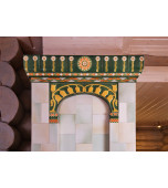 Изразцовый камин «По мотивам эскизов Поленовой Е.Д.»