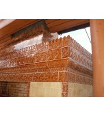 Изразцовая уличная печь «Очаг над водой».