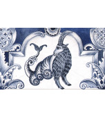 Русская печь, декорированная изразцами с сюжетами  «Знаки зодиака»      