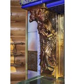 Победитель конкурса «Дизайн камина 2018» Изразцовый камин с панно «Жар птица»