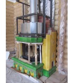 Монтаж изразцового камина с кронштейнами.