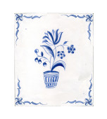 Отопительная печь с расписными сюжетными изразцами. 