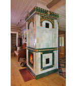 Изразцовый камин «По мотивам эскизов Поленовой Е.Д.»