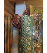 Монтаж изразцового камина с панно «жар – птица»