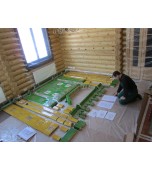 Монтаж изразцового камина с кронштейнами.