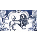 Русская печь, декорированная изразцами с сюжетами  «Знаки зодиака»      