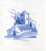 Отопительная печь с расписными сюжетными изразцами. 