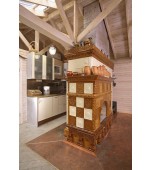 Изразцовый камин – печь в летней резиденции.