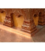 Изразцовый камин – печь в летней резиденции.