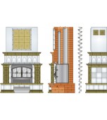 Монтаж изразцового комплекса печь – камин.