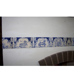 Русская печь, декорированная изразцами с сюжетами  «Знаки зодиака»      