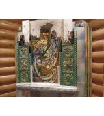 Монтаж изразцового камина с панно «жар – птица»