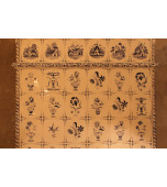 Отопительная печь с расписными сюжетными изразцами. 