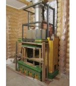 Монтаж изразцового камина с кронштейнами.