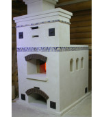 Русская печь, декорированная изразцами с сюжетами  «Знаки зодиака»      