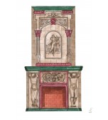 Изразцовый камин с панно «Георгий Победоносец»