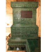 Изразцовая банная печь с лежанкой.